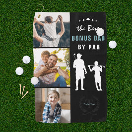Parでベストなボーナ Dad | モノグラムフォトコラージュ ゴルフタオル