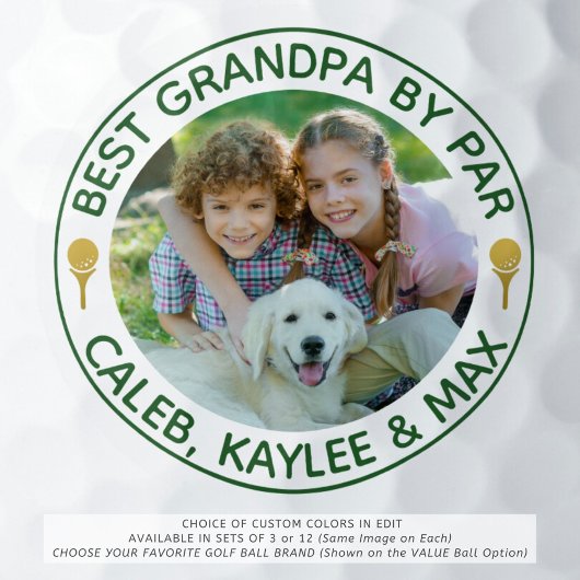 PARフォトプ最高のロガーのGRANDPA BY PARグリーン ゴルフボール