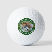 PARフォトプ最高のロガーのGRANDPA BY PAR Green Keychain ゴルフボール (正面)
