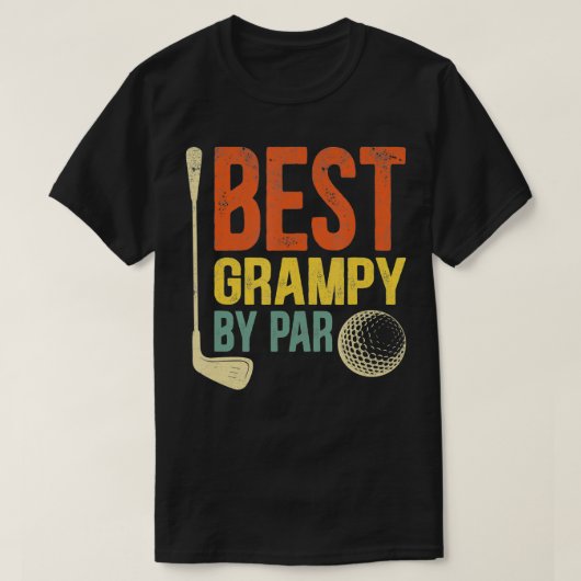 Par父最高のの日のゴルフのギフトGrによるメンズグラピー Tシャツ (デザイン正面)