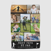 PAR9のベストパパ 写真コラージュ オリジナル ゴルフタオル (正面)