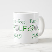 Par‑fect Golf Dad Funny Golf Father’s Day Gift  ジャンボコーヒーマグカップ (正面右)