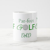 Par‑fect Golf Dad Funny Golf Father’s Day Gift  ジャンボコーヒーマグカップ (正面)