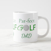 Par‑fect Golf Dad Funny Golf Father’s Day Gift  ジャンボコーヒーマグカップ (右)