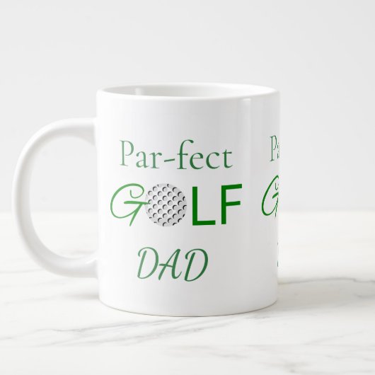 Par‑fect Golf Dad Funny Golf Father’s Day Gift  ジャンボコーヒーマグカップ (左)
