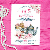 Par-tea teaパーティー茶ポットフランスのの誕生日 招待状