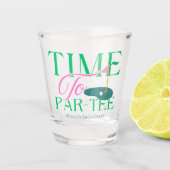 Par-Teeまでの時間 – おもしろいゴルフをテーマにしたバチェロレッテ ショットグラス (正面)