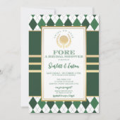 PAR-TEEグリーンゴルフブライダルシャワー招待 招待状 (正面)