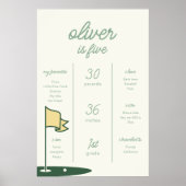 Par-Teeゴルフをテーマにしたマイルストーンポスター ポスター (正面)