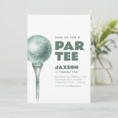 Par-Teeゴルフ誕生日パーティー招待状に参加 招待状 (スタンド正面)
