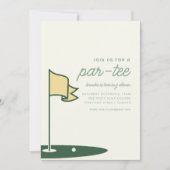 Par-Teeゴルフ誕生日パーティー招待状に参加 招待状 (正面)