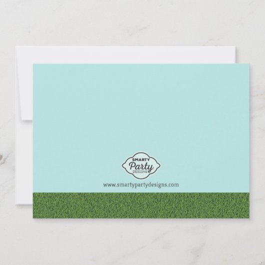 PAR-TEEディスクゴルフ誕生日のパーティの招待状は 招待状 (裏面)