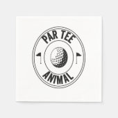 Par-Tee動物ゴルフおもしろいパパギフト スタンダードカクテルナプキン (正面)