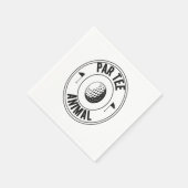 Par-Tee動物ゴルフおもしろいパパギフト スタンダードカクテルナプキン (角)