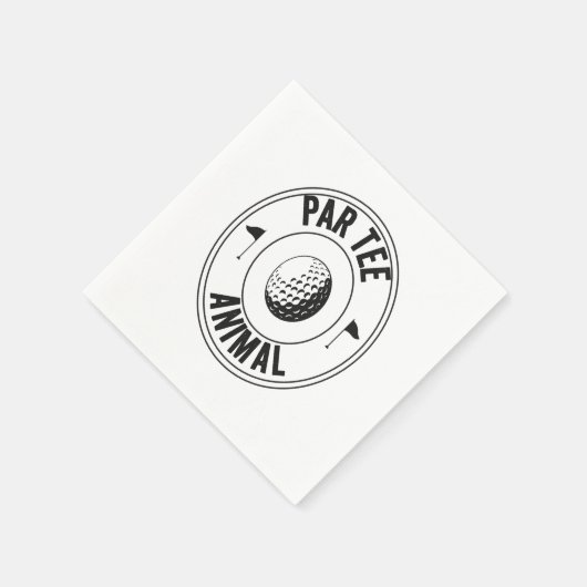 Par-Tee動物ゴルフおもしろいパパギフト スタンダードカクテルナプキン (角)