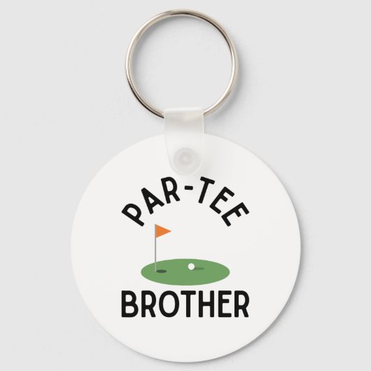 Par Tee Brother Funny Golf Birthday Party Family M キーホルダー (正面)