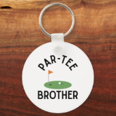 Par Tee Brother Funny Golf Birthday Party Family M キーホルダー (正面)