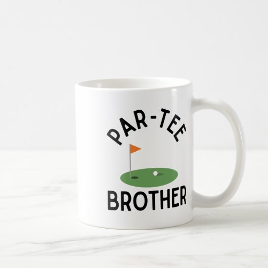 Par Tee Brother Funny Golf Birthday Party Family M コーヒーマグカップ (右)