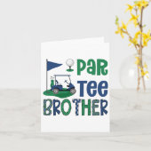 Par-tee Brother Golf Lover Birthday Party Family M カード (黄色い花)