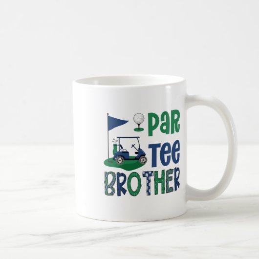 Par-tee Brother Golf Lover Birthday Party Family M コーヒーマグカップ (右)