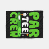 Par Tee Crew Golfing Fun Spirit  フリースブランケット (正面(横))