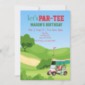 PAR-TEE, golf birthday 招待状 (正面)