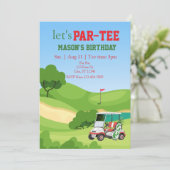 PAR-TEE, golf birthday 招待状 (スタンド正面)