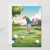 Par-Tee on the Greenゴルフボーイ誕生日Bash 招待状 (裏面)