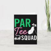 Par Tee Squad Funny Birthday Party Golf Player Fam カード (正面)