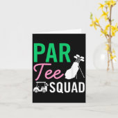 Par Tee Squad Funny Birthday Party Golf Player Fam カード (黄色い花)