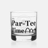 Par Tee Time Golf Club名お名前 ウイスキーグラス (正面)