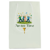 Par-tee Time Golf Gift Bag | Fun Sports Gift ミディアムペーパーバッグ (正面)