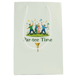 Par-tee Time Golf Gift Bag | Fun Sports Gift ミディアムペーパーバッグ