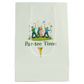 Par-tee Time Golf Gift Bag | Fun Sports Gift ミディアムペーパーバッグ (裏面)