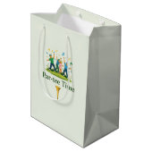 Par-tee Time Golf Gift Bag | Fun Sports Gift ミディアムペーパーバッグ (裏面アングル)