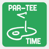 Par-Tee Time White スクエアシール (正面)