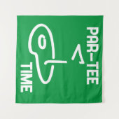 Par-Tee Time White タペストリー (正面(横))