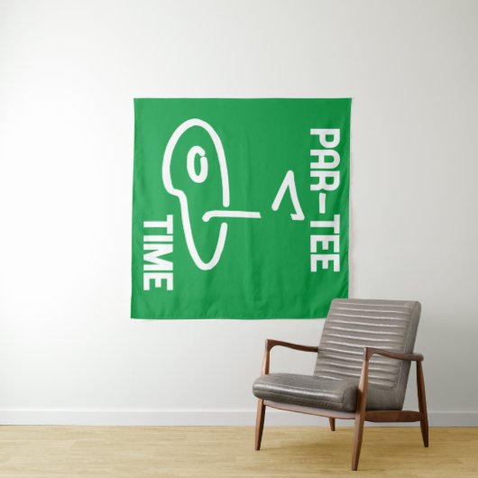 Par-Tee Time White タペストリー (インサイチュ(横))