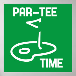 Par-Tee Time White ポスター