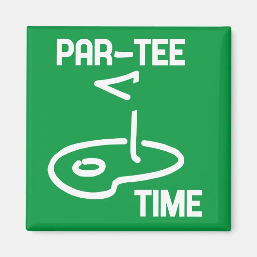 Par-Tee Time White マグネット (正面)