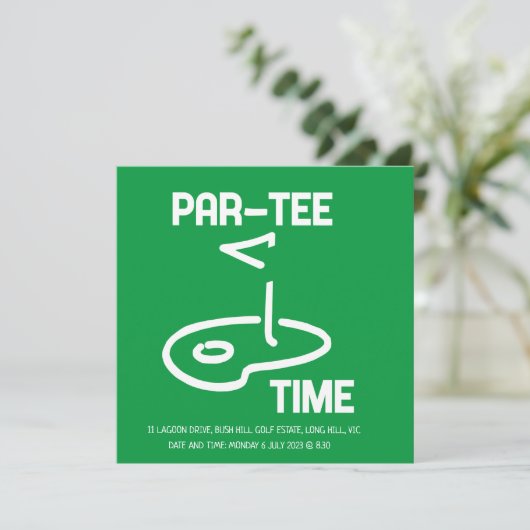 Par-Tee Time White 招待状 (スタンド正面)