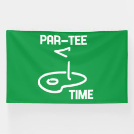 Par-Tee Time White 横断幕