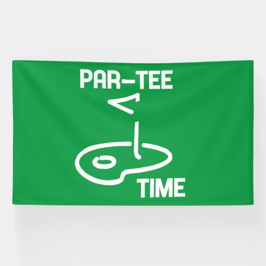 Par-Tee Time White 横断幕 (横)
