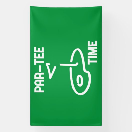 Par-Tee Time White 横断幕 (縦)