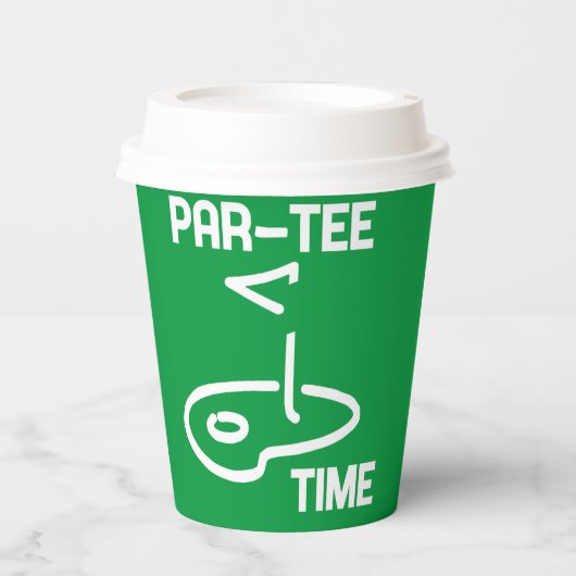 Par-Tee Time White 紙コップ (正面)