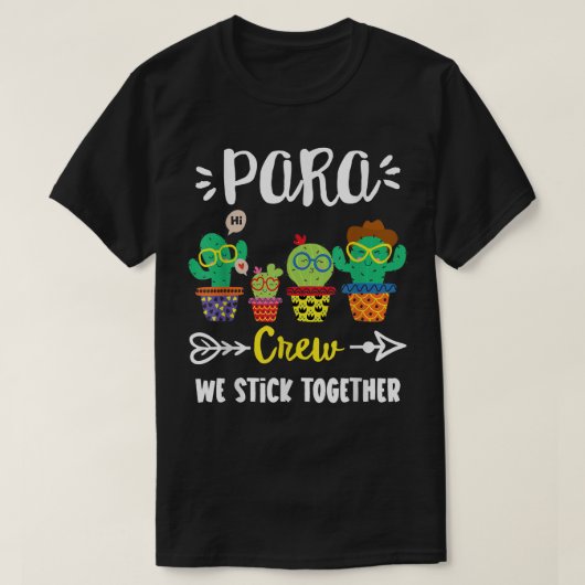 PARAクルーおもしろい、スクールサボスチームPARA先生S Tシャツ (デザイン正面)