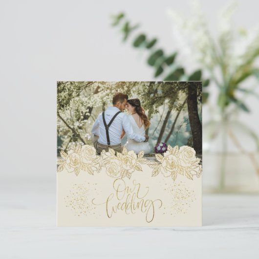 para boda personalizada con foto 招待状 (スタンド正面)