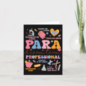 Para Dream Team Paraprofessional First Day Back To カード (正面)