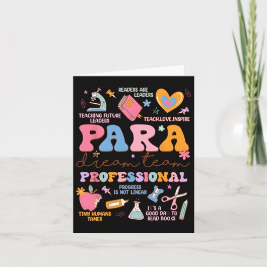 Para Dream Team Paraprofessional First Day Back To カード (正面)