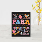 Para Dream Team Paraprofessional First Day Back To カード (黄色い花)